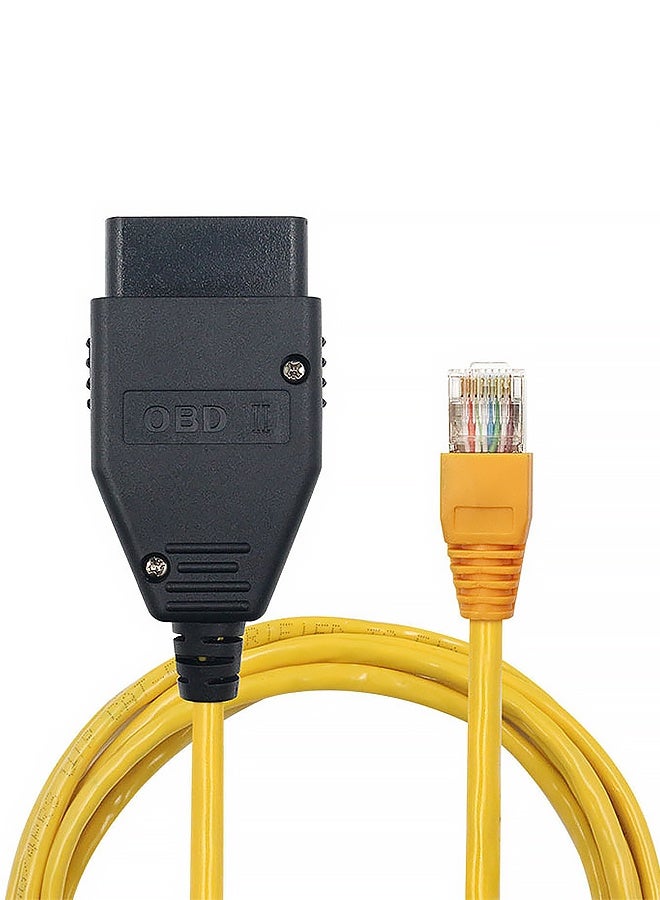 محول ENET OBD2 مع كابل إيثرنت RJ45 متوافق مع I-COM E-SYS، وE-SYS ICOM لسيارات BMW، كابل ENET، برمجة وتشخيص أعطال سلسلة F مع كابل إيثرنت - Image 1